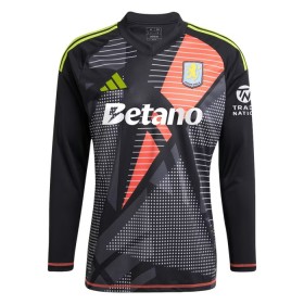 Camiseta de fútbol Aston Villa Portero 2024-25 Negra Manga Larga